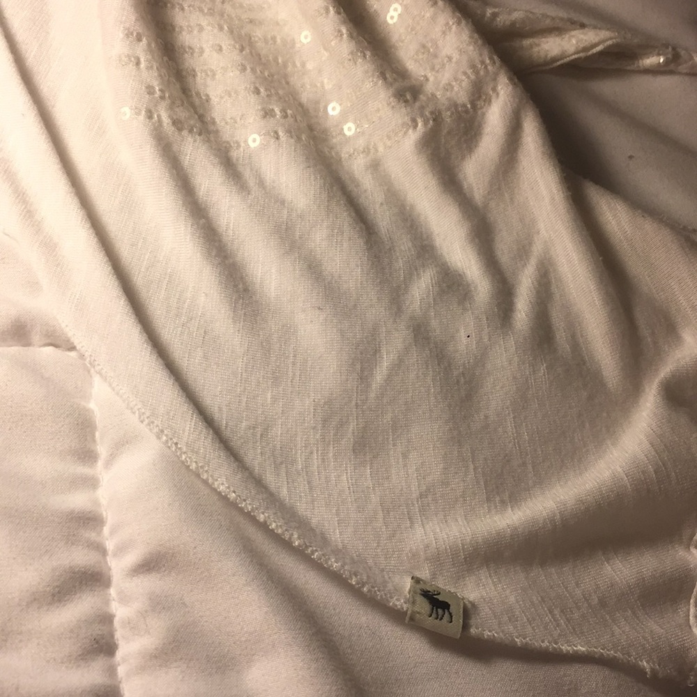 White & clear sequin crop top - Picture 3 of 4
